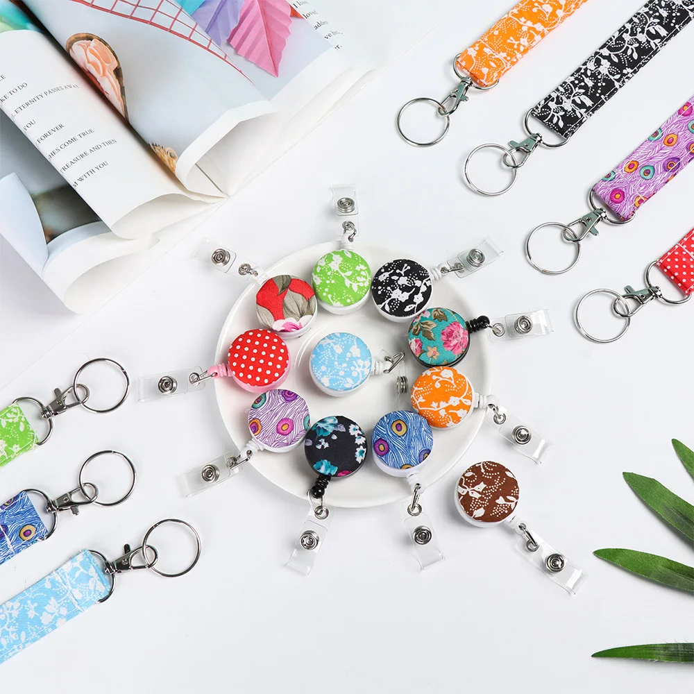 1PC New Printed Fabric Lanyard badge ID Card Holder Neck Strap Clip Mobile Phone Straps Office School Supplies | Канцтовары для