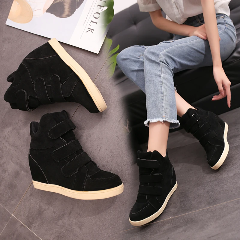Кроссовки женские на платформе повседневная обувь замша 2021 | Обувь