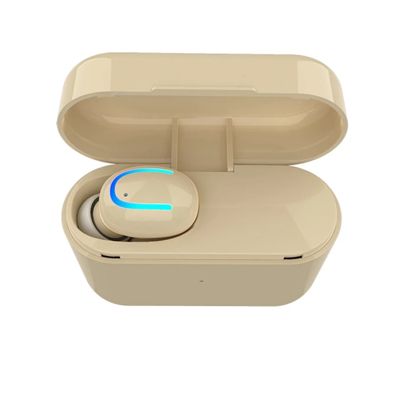 VTIN беспроводные Bluetooth наушники Ультра маленькие наушники-невидимки стерео один наушник с микрофоном зарядная коробка для iPhone Xiaomi