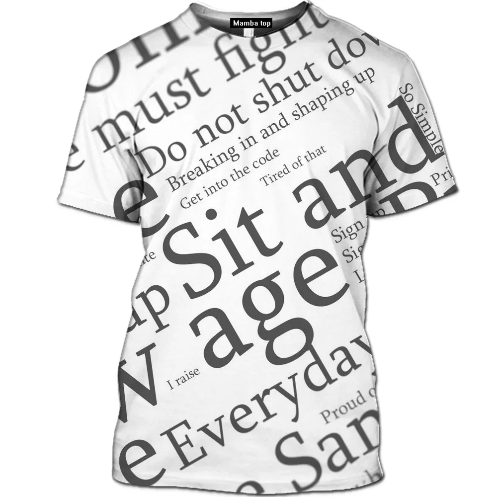 

2021 Summer New Style Men's Interesting Mamba Top Newspaper 3D Printing Harajuku Print T-shirt Hip Hop Novelty Beauty Beach Wear
