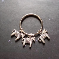 trojan horse keychain keyring animal charm jewelry purse charm cool jewelry horse jewelry cute pendant key chain