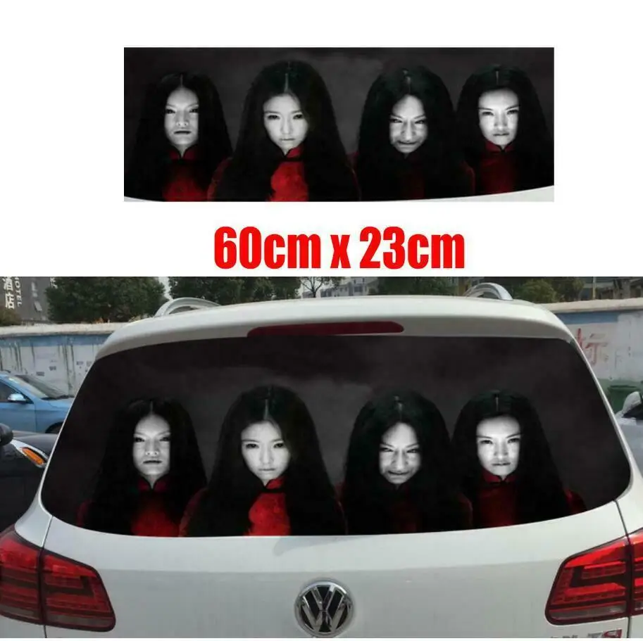 

High Beam Reflective Creative Car Women Ghost Sticker Decal Wrap Rear Windshield Suitable for rear windshield