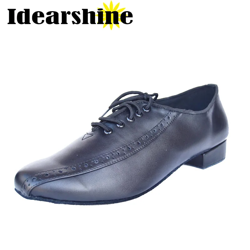 

Top Selling Genuine Cow Leather Latin Dance Shoes Men Black Ballroom Shoes Square Heels Men Sneakers Lightweight Dancing Shoes