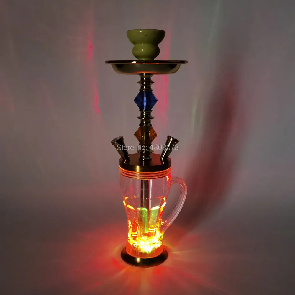 

*small hookah portable shisha cup chicha sheesha led hookah bubbly shisha gold Colaaa cup