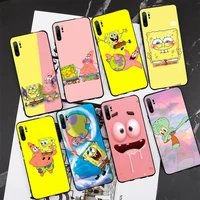 cartoon sponges cute bob phone case for huawei mate 9 10 20 20x 30 40 pro lite fundas cover