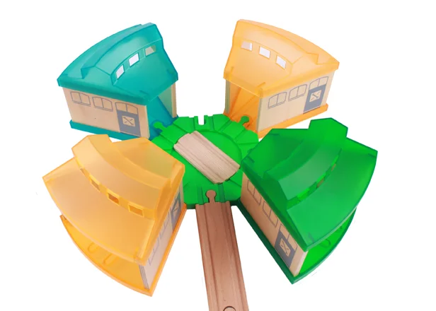 Разноцветный Многофункциональный гаражный деревянный трек аксессуары