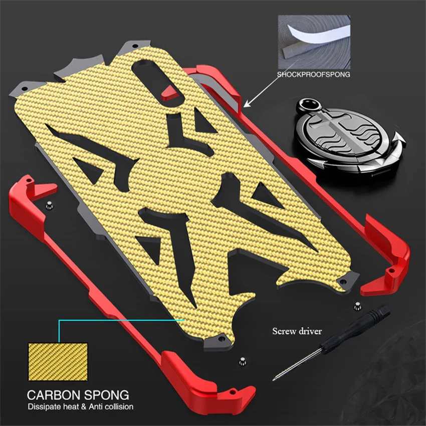 

Zimon Honor 9x Zimon Luxury New Thor Heavy Duty Armor Metal Aluminum Phone Case For Huawei Honor PLAY 3 PLAYS 9x Pro Case