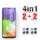4 в 1 Защитное стекло для камеры samsung galaxy a02 a02s a12 a22 a32 a42 a52 a72 a 12 22 32 42 52 72 2021 Защитная пленка для экрана