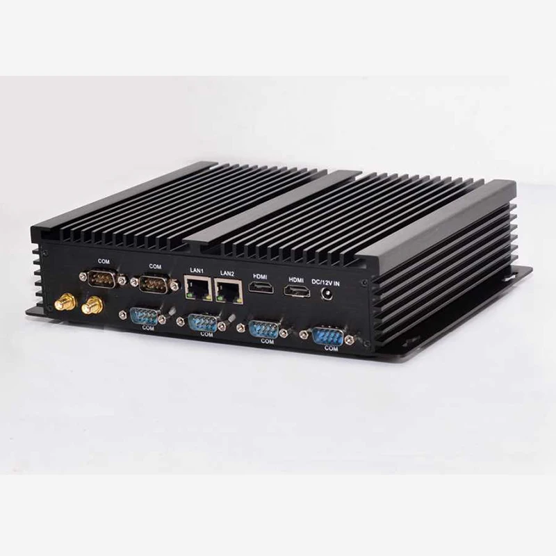 Безвентиляторный промышленный мини ПК Win10 Core i3 4010U i5 4200u i7 5550U 2 * Intel Gigabit Lans 6 RS232 8 USB