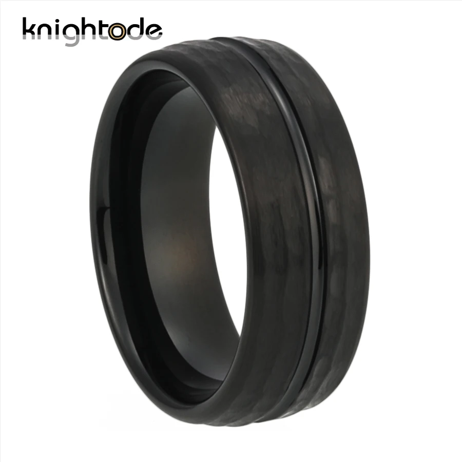 8 мм Для мужчин Вольфрам жемчужные кольца из белого золота мульти граненый