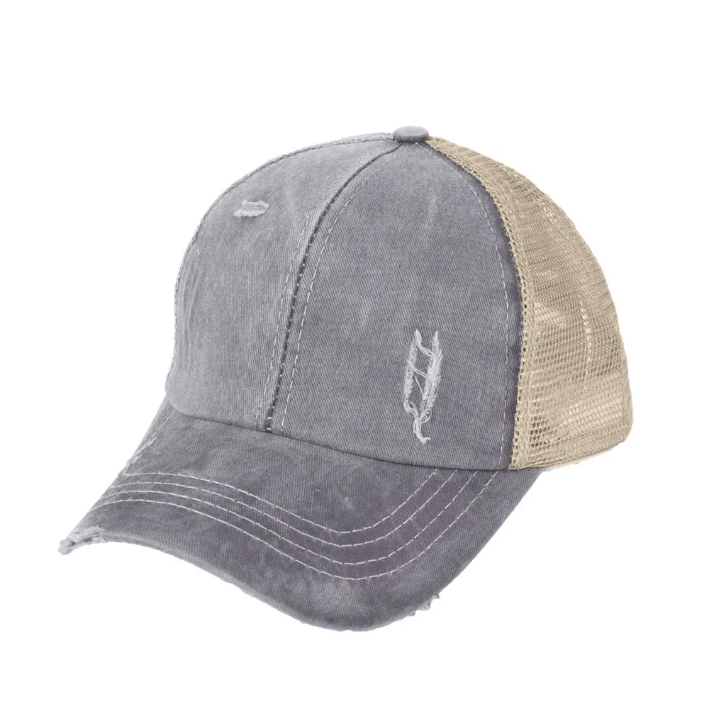 

2021 New Unisex Ponytail Baseball Cap Mesh Solid Color Leopard Print Camouflage Hat Sun Caps Adjustable Cap Baseball Visor Cap