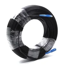 80M SC UPC to SC UPC Fiber Optic Drop Cable Single Mode Simplex 2.0mm Outdoor Fiber Optic Patch Cord Optical Patch Cable