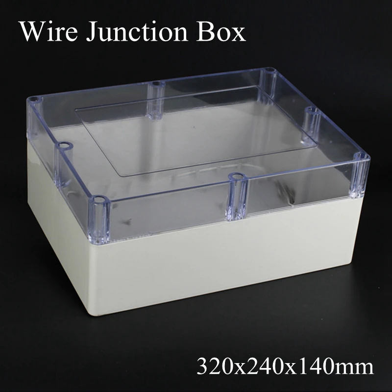 320x240x140 мм ABS IP65 водонепроницаемая пластиковая проволочная распределительная коробка прозрачный корпус Прозрачный Проекционный чехол Электронный терминал