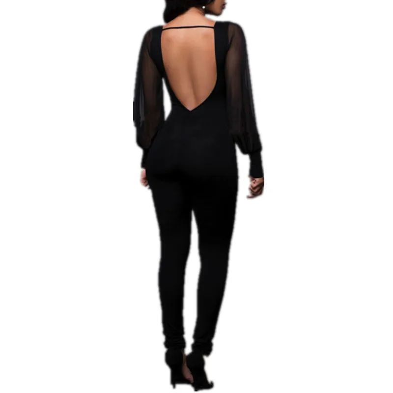 

Women Jumpsuits Long Playsuit 2020 Ladies Slim Skinny Backless Evening Party Clothes Ladies Romper Long Off Shoulder Jumpsuit