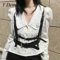 y demo harajuku techwear women waist belt adjustable straps buckle accessory for female fashion