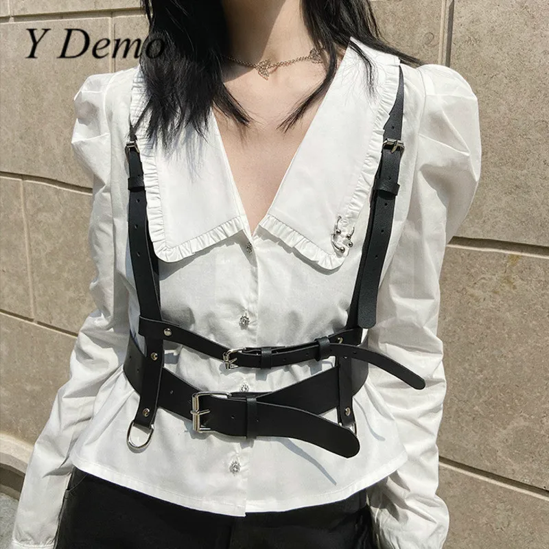 Y Demo Harajuku Techwear женский поясной ремень Регулируемый пряжка аксессуар для женской