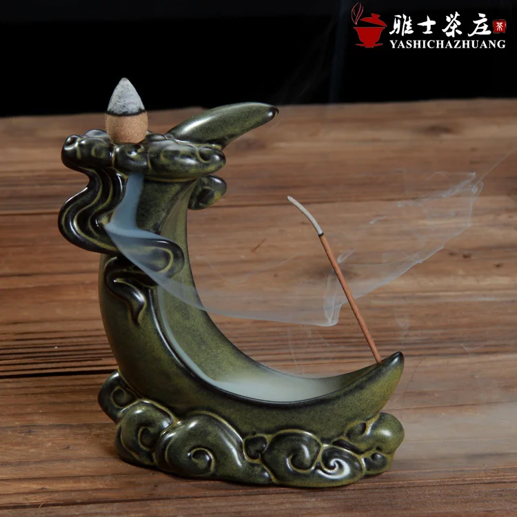 

Retro Creativity Incense Burner Landscape Chinese Backflow Living-room Incense Burner Ceramics Encensoir Home Decoration EK50XL