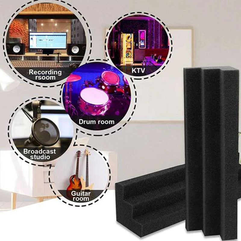 

16 Pcs Acoustic Panels,Soundproofing Foam,Acoustic Tiles for Studio,Foam Sound Wedges 12X12X24cm,Black