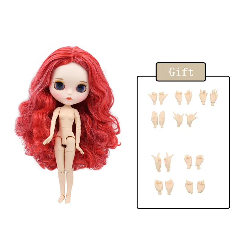 New matte face Ледяная фабрика Blyth кукла Обнаженная соединение тела с ручной набор A& B 1/6 BJD Модная Кукла подходит diy Макияж Специальная цена - Цвет: New matte face