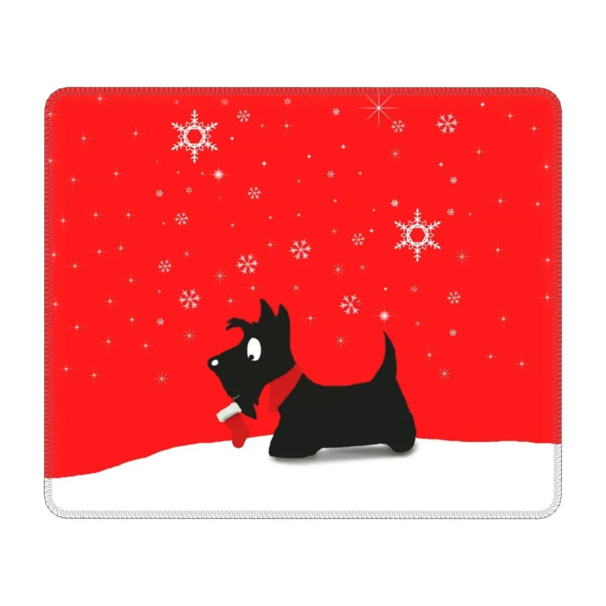 

Holiday Scottie Dog Mouse Pad Custom Non-Slip Rubber Base Gamer Mousepad Accessories Scottish Terrier Office Computer PC Mat