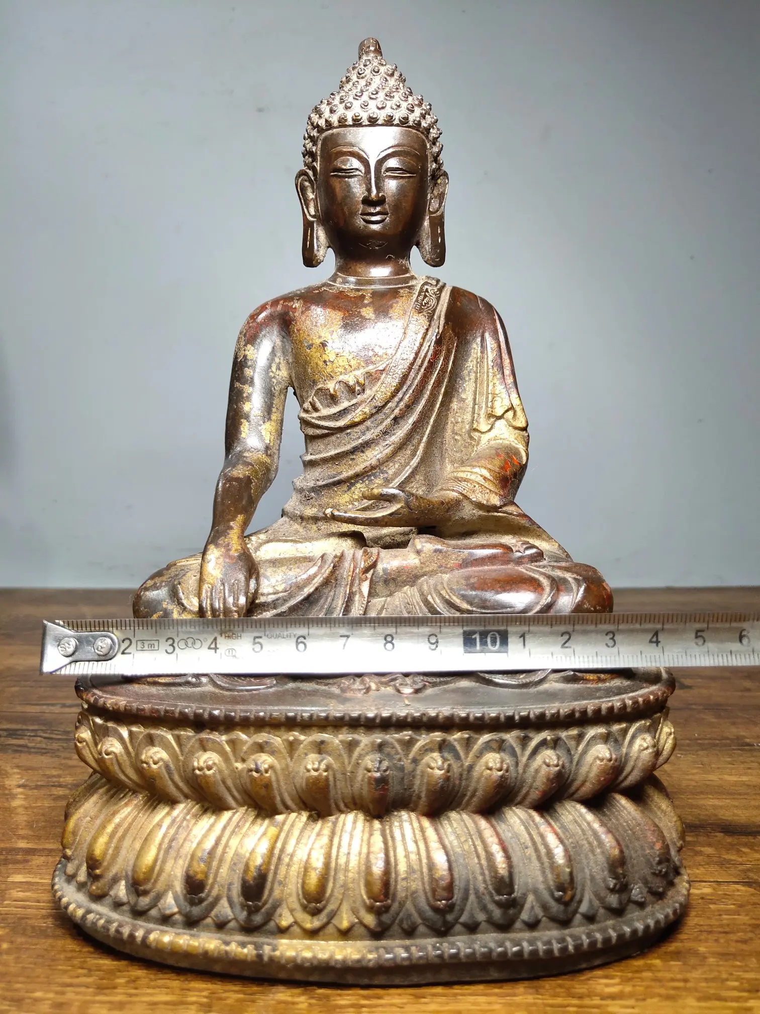 

LaoJunLu Shakyamuni Buddha 22.5Cm High Imitation antique bronze masterpiece collection of solitary Chinese traditional style