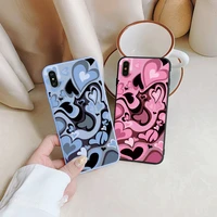 twisted heart love pattern phone case for iphone 12 11 13 pro max 7 8 6s plus se 2020 xr xs max x back soft silicone cover funda