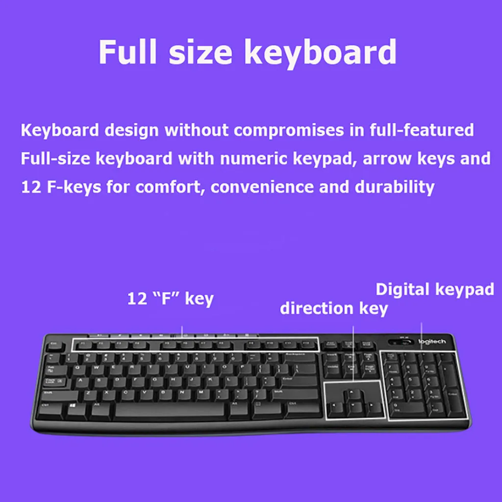 Мышь Logitech MK270 набор клавиатур беспроводная оптическая мышь 2 4G с восемью быстрыми