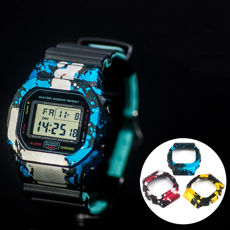 Мужские камуфляжные часы с чехлом Casio маленький квадратный чехол из алюминиевого