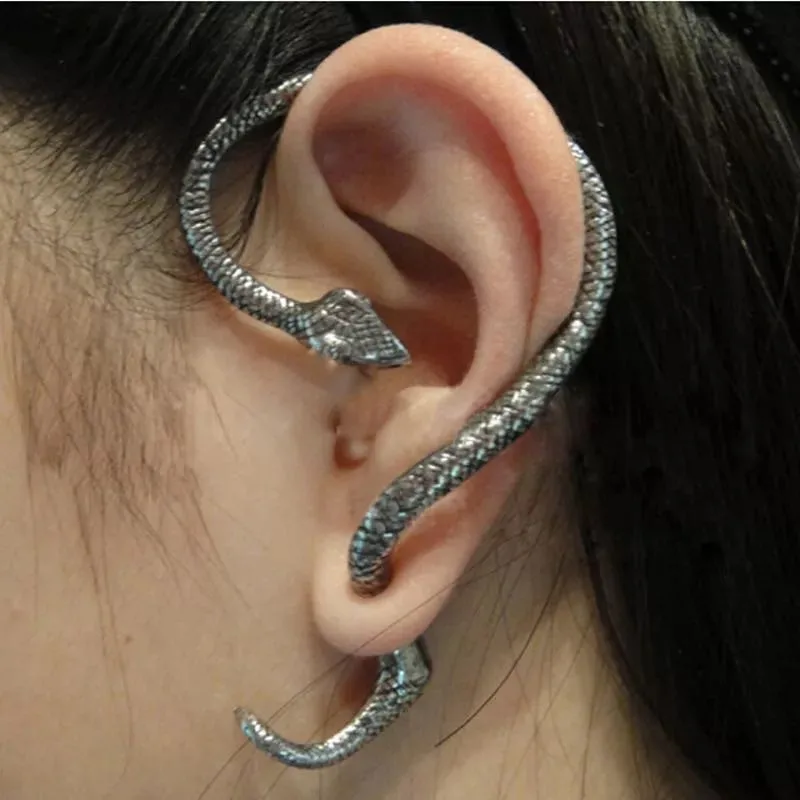 

New fashion retro exaggerated style winding snake single side ear clip stud Cuff Earrings for women's style jewelry