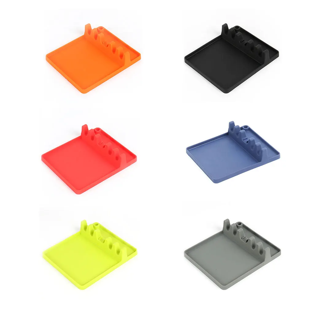 

Hot Cooking Utensil Rest Kitchen Organizer and Storage with Drip Pad Kitchen Fork Spoon Holders Non-slip Pad Kitchen Accessories