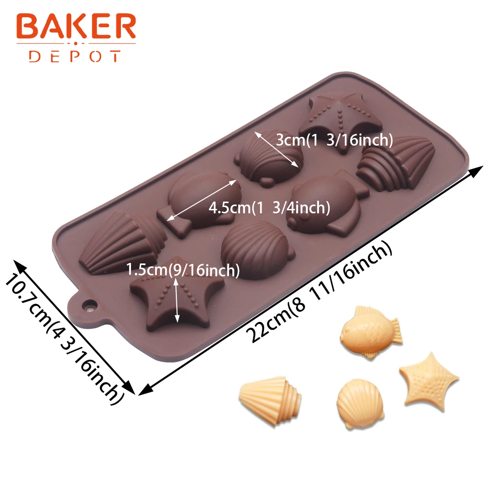 Силиконовые формы для выпечки со звездами Морская раковина форма рыбы ручной