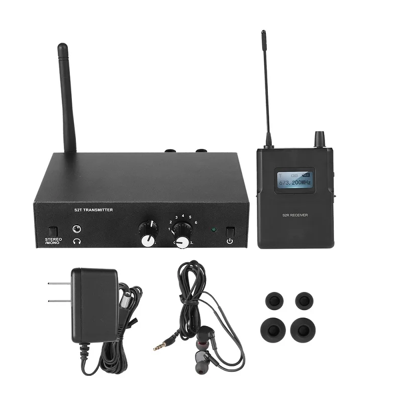 Для ANLEON S2 UHF стерео беспроводной монитор системы в уши 670-680 МГц 100-240 В - Цвет: US Plug
