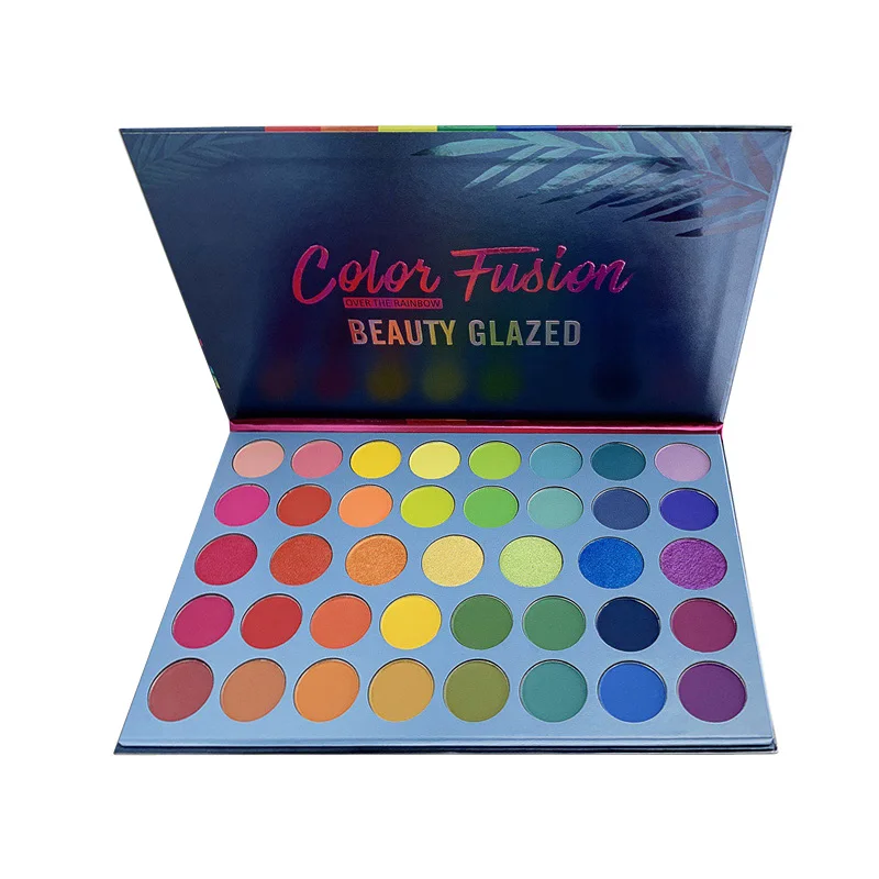 Красивый глазурованный 2019 Новый 39 цветов Радужный высокий свет матовый поднос