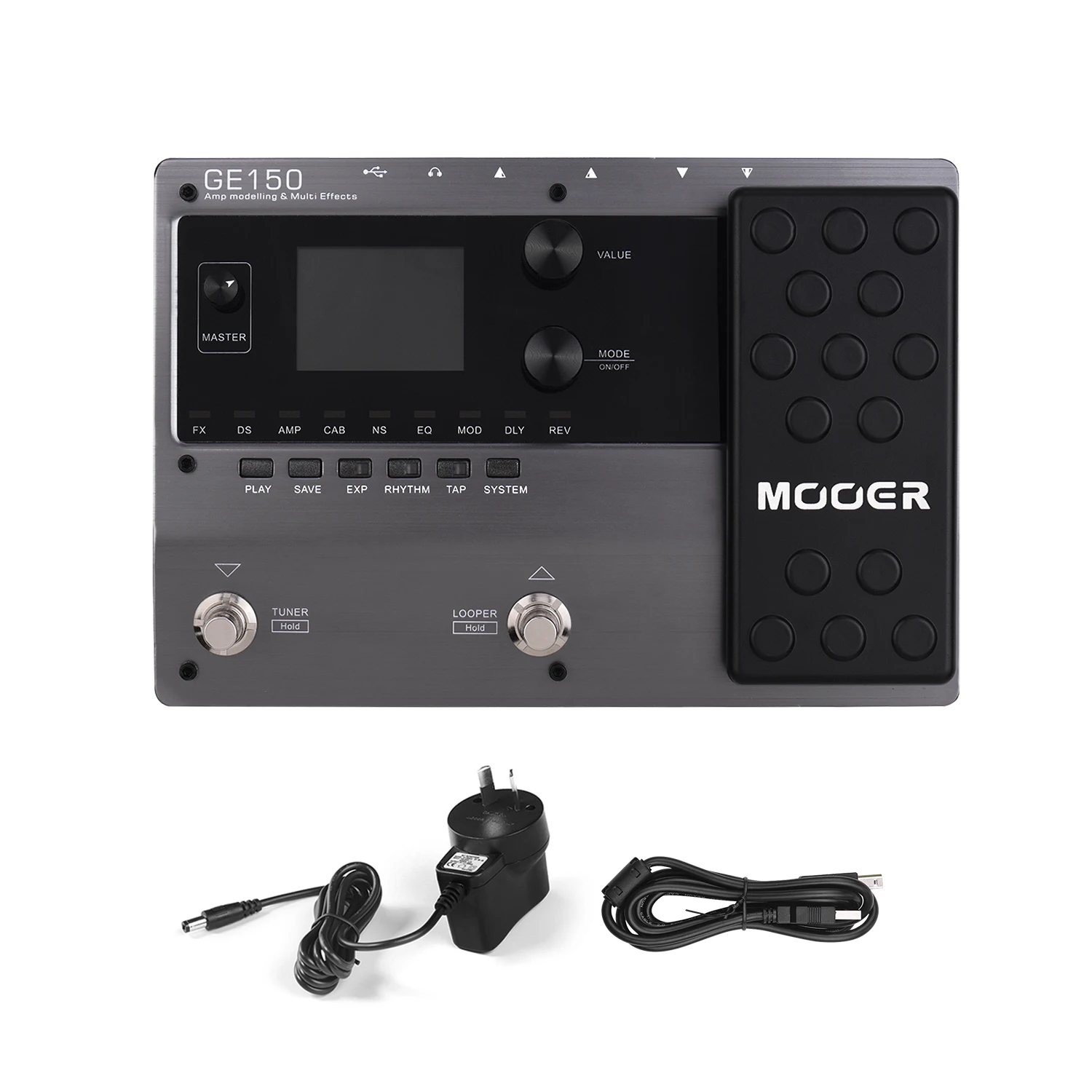 MOOER GE150 Amp моделирование и Мульти педаль эффектов 55 модели усилителя 151 80s петлер |