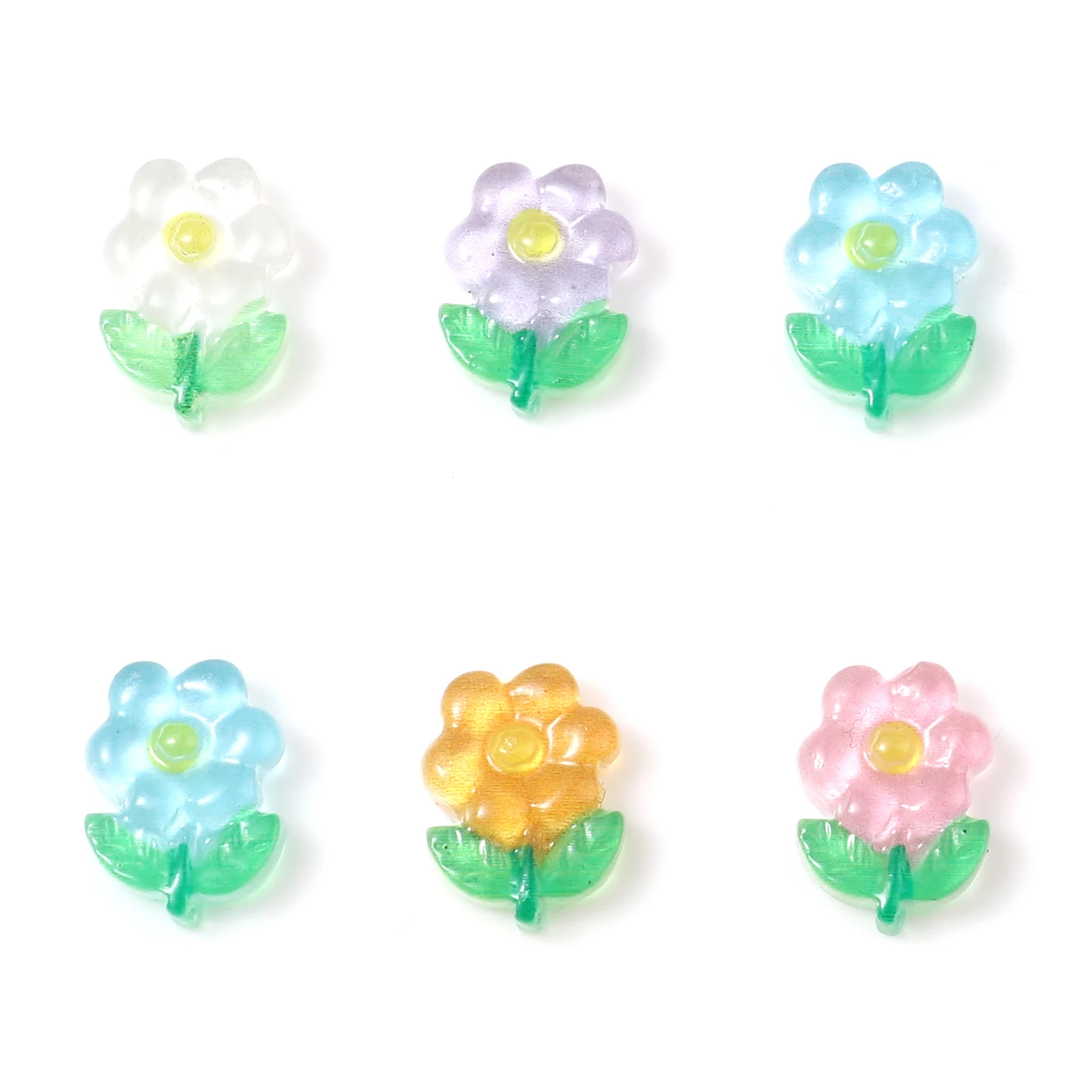 

DoreenBeads 10 шт., цветок из смолы, искусственный кабошон, многоцветная Милая фурнитура для ювелирных изделий «сделай сам», ювелирные изделия для ...