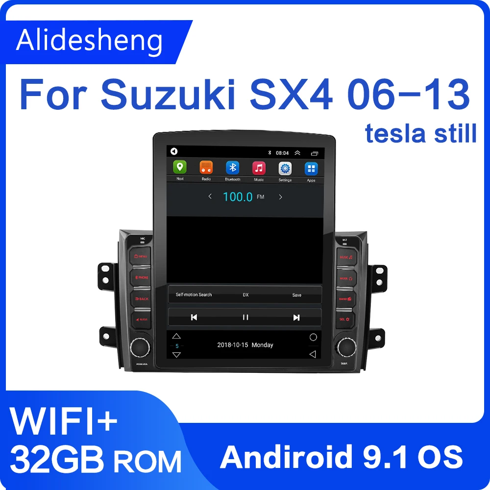 Экран Tesla для Suzuki SX4 2006 2007 2008 2009 2010 2011 2012 13 android 9 1 автомобильный радиоприемник