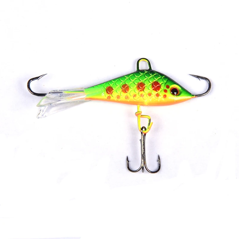 

1pc 5cm/7.5g Ice Fishing Jig Balancer Winter Pesca Metal Fishing Lure Lead Head Sinking Artificial Hard Bait 5 Colors