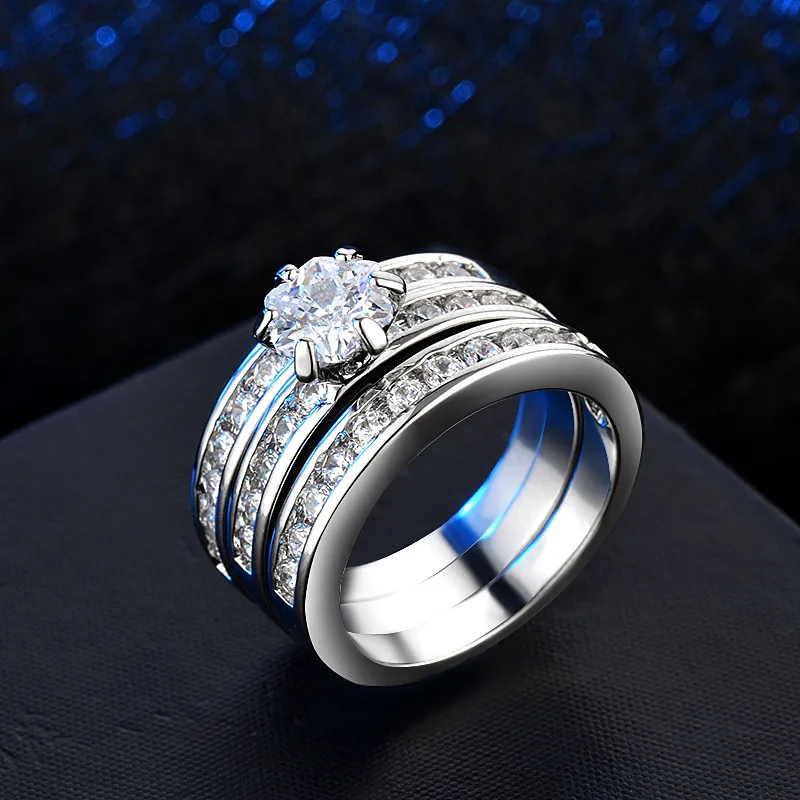 3/pcThree цвета роскошные высокое качество 3 шт. смешанные кубический цирконий набор