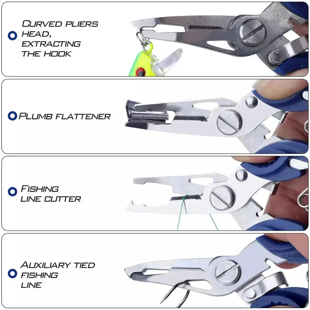 

Fishing Plier Stainless Steel Multifunction Scissors Sharp Fishing Tackle Tool Cutting Fish Use Tongs Cutter Hook Remover etc