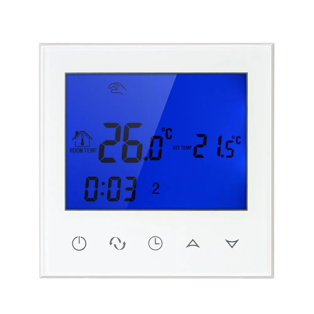 

Wifi Programmable Thermostat Wifi Water Heating Smart WIFI Temperature Controller 3A 200～230V with Backlight LCD Touchscreen