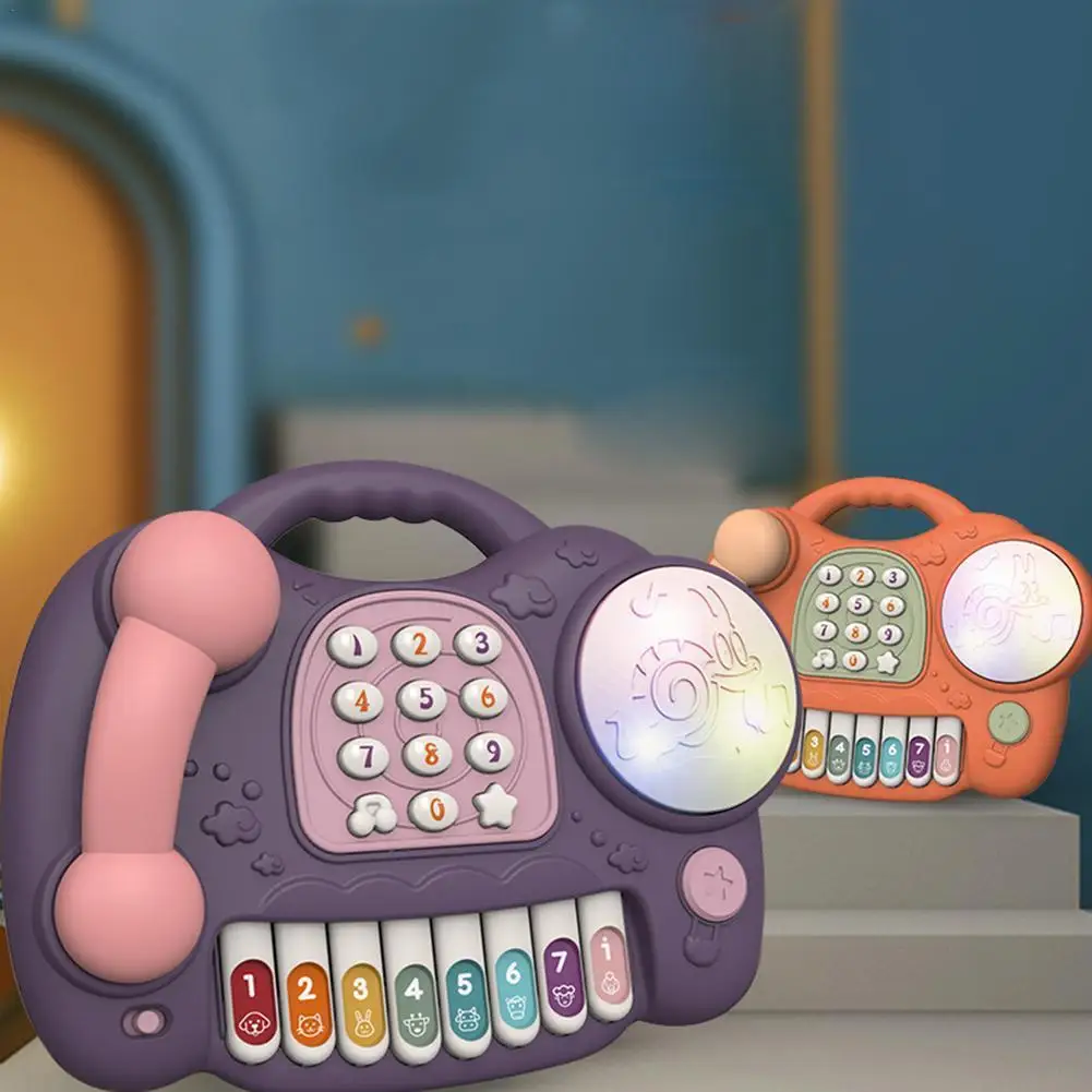 

Музыкальный телефон-пианино, игрушки для маленькой девочки 13-24 месяцев, фотоигрушки для детей, подарок на день рождения и Рождество