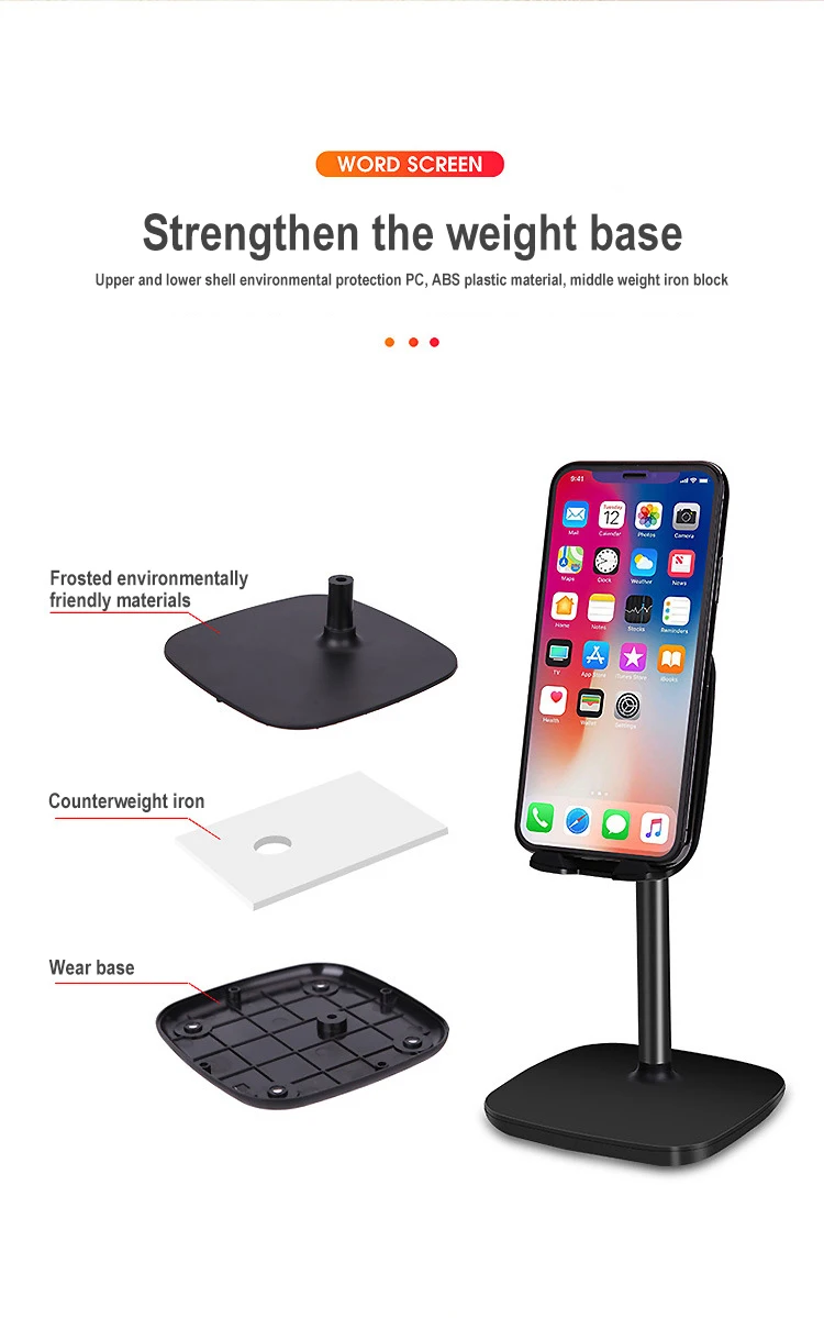 Держатель для мобильного телефона Подставка для iPhone 11 XS X 8 7 6 Plus настольная подставка-держатель для сотового телефона Аксессуары для Xiaomi держатель для телефона