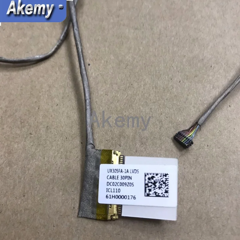 

Akemy New Laptop Cable LCD LVDS CABLE For Asus UX305FA UX305F UX305 U305L U305F BK5 40pin 30 PIN PN: DC02C00A00S DC020026Y0S