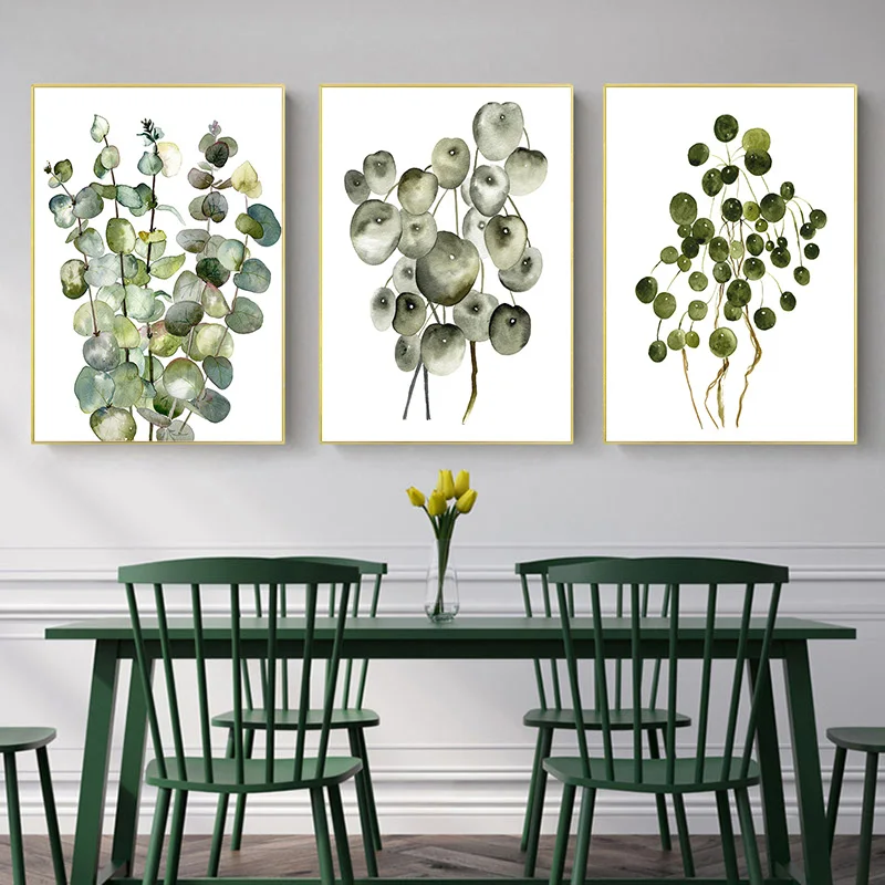 Современная Картина на холсте домашний декор растительный настенный плакат без