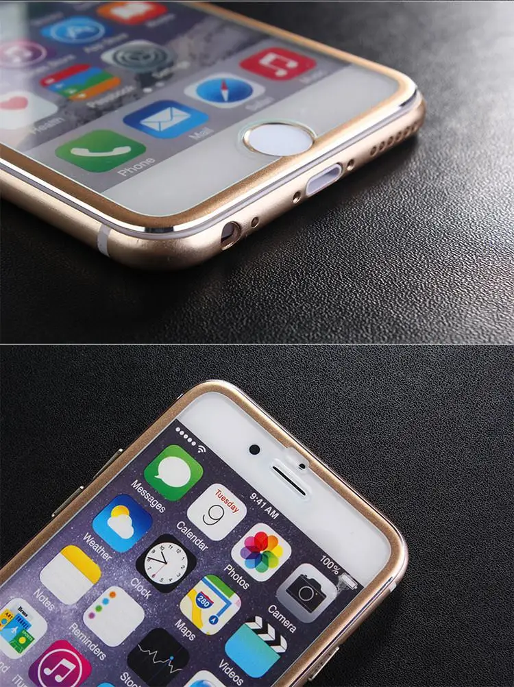 Чехол для iPhone X, 8, 6, 6 S, 7 Plus, 5, 5S, se, 5c, чехол, закаленное стекло, полное покрытие, 3D, изогнутый край, титановая пленка, полное покрытие