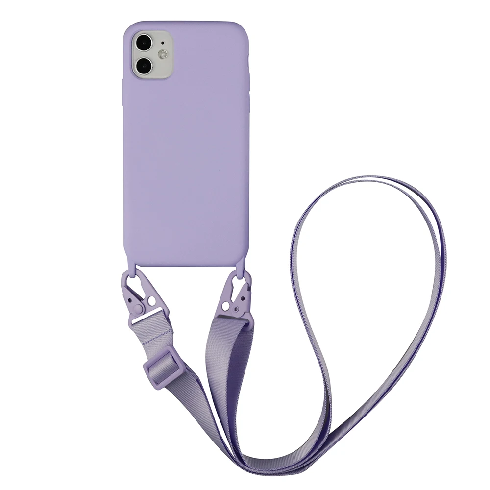 

Crossbody Necklace Chain Cell Phone Case for iPhone 13 12 11 pro XS MAX XR 6 7 8 Plus SE Lanyard Silicone Neck Strap Cover Tape