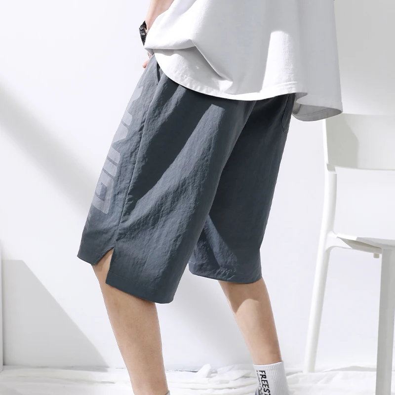 

Casual Printed Mens Shorts Summer Loose Short Pants Men's Clothing Elastic Waist Label Fashion Shorts Homme KXPS252