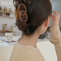 bilandi elegant brown resin hair clip vintage acetate hair pins crab hair claws clips for women girl hair accessories hair style