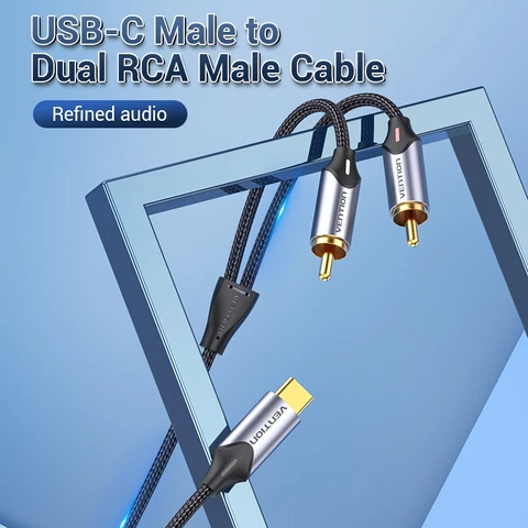 Аудиокабель Vention USB C — RCA 1/2/3 м