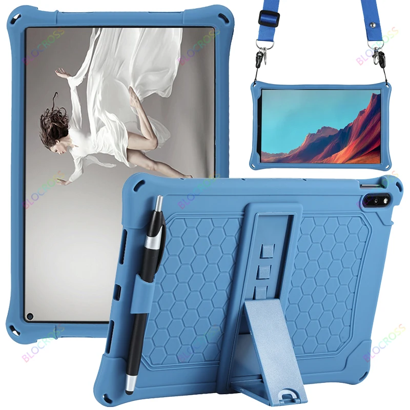 

Kids Cover for Huawei MatePad Pro10.8 Inch Case for Honor V6/ MatePad 10.4inch Tablet Non-toxic Silicon Adjustable Stand Funda